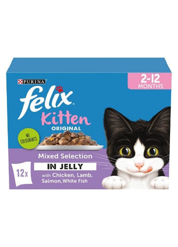 FELIX ORIGINAL Kitten Mixed Selection in Jelly - Wet Cat Food | 120 Pouch MegaPack |