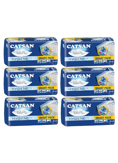 CATSAN Smart Pack Cat Litter – 6 Inlays | Ultra-Absorbent, Dust-Free Tray Liners for Odour Control & Hygiene