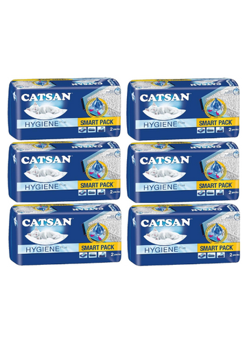 CATSAN Smart Pack Cat Litter – 6 Inlays | Ultra-Absorbent, Dust-Free Tray Liners for Odour Control & Hygiene