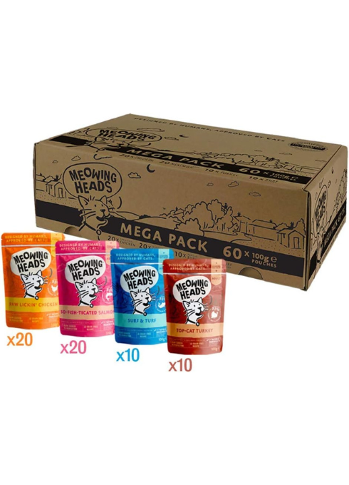 Meowing Heads Wet Cat Food – Variety Pack