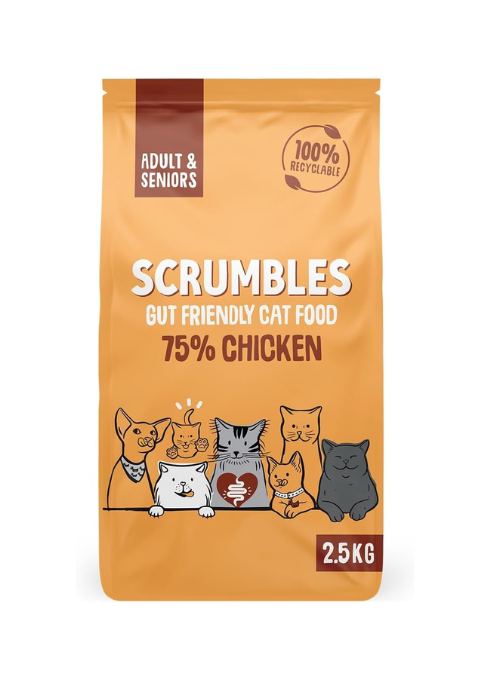 Scrumbles Natural Chicken Dry Cat Food 2.5kg - High Protein Adult & Senior