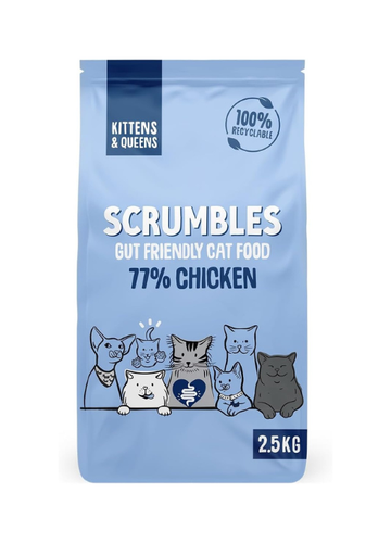 Scrumbles Chicken Dry Kitten Food 2.5kg - High Protein for Growing Kittens