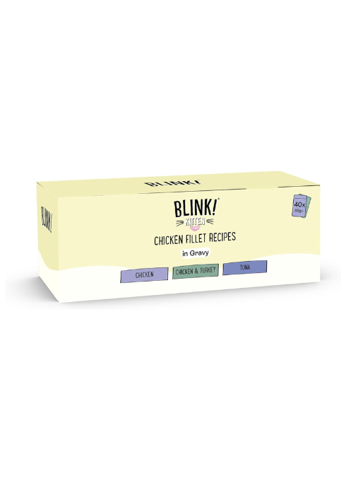 Blink Kitten Food Chicken Selection in Gravy 40x85g - Complete Nutrition