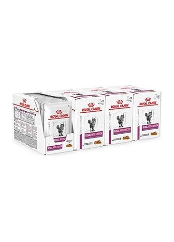 Royal Canin Renal Veterinary Wet Cat Food Chicken 48x85g - Kidney Support
