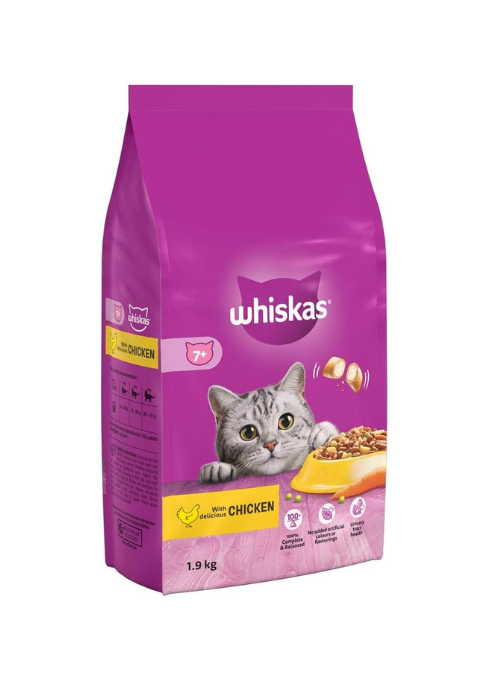 Whiskas 7+ Senior Dry Cat Food - Chicken | 7.5kg |