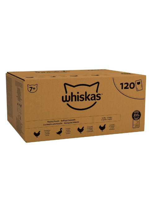 Whiskas 7+ Senior Poultry Feast in Jelly - Wet Cat Food