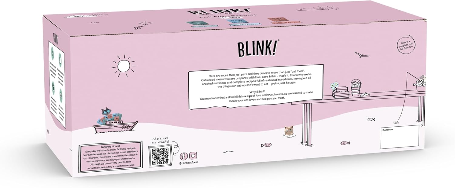 Blink Adult Cat Food Fish Selection in Jelly 40x85g - Natural Wet FoodKittyMart