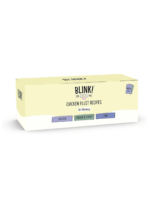 Blink Kitten Food Chicken Selection in Gravy 40x85g - Complete NutritionKittyMart