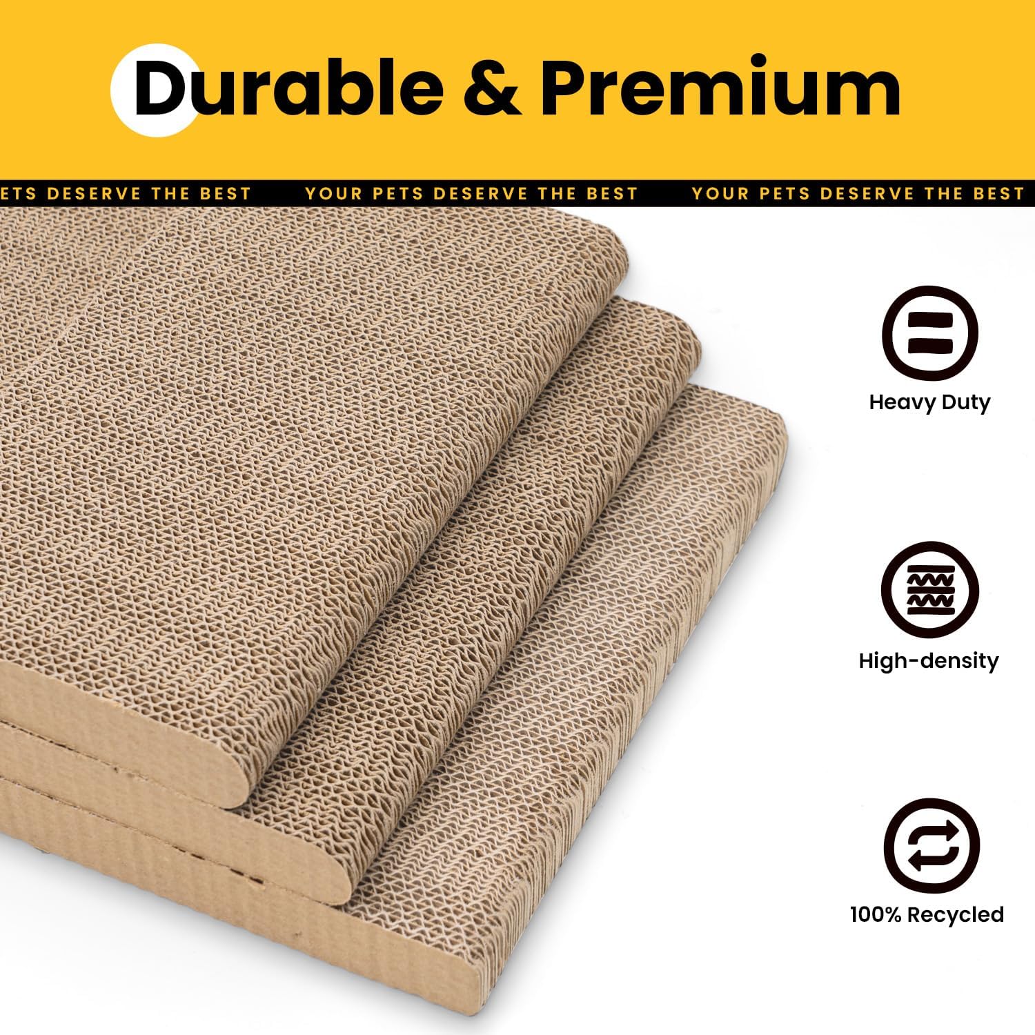 Cardboard Cat Scratcher Lounge Bed – Curved Corrugated Scratch PadCat Scratching PostKittyMart