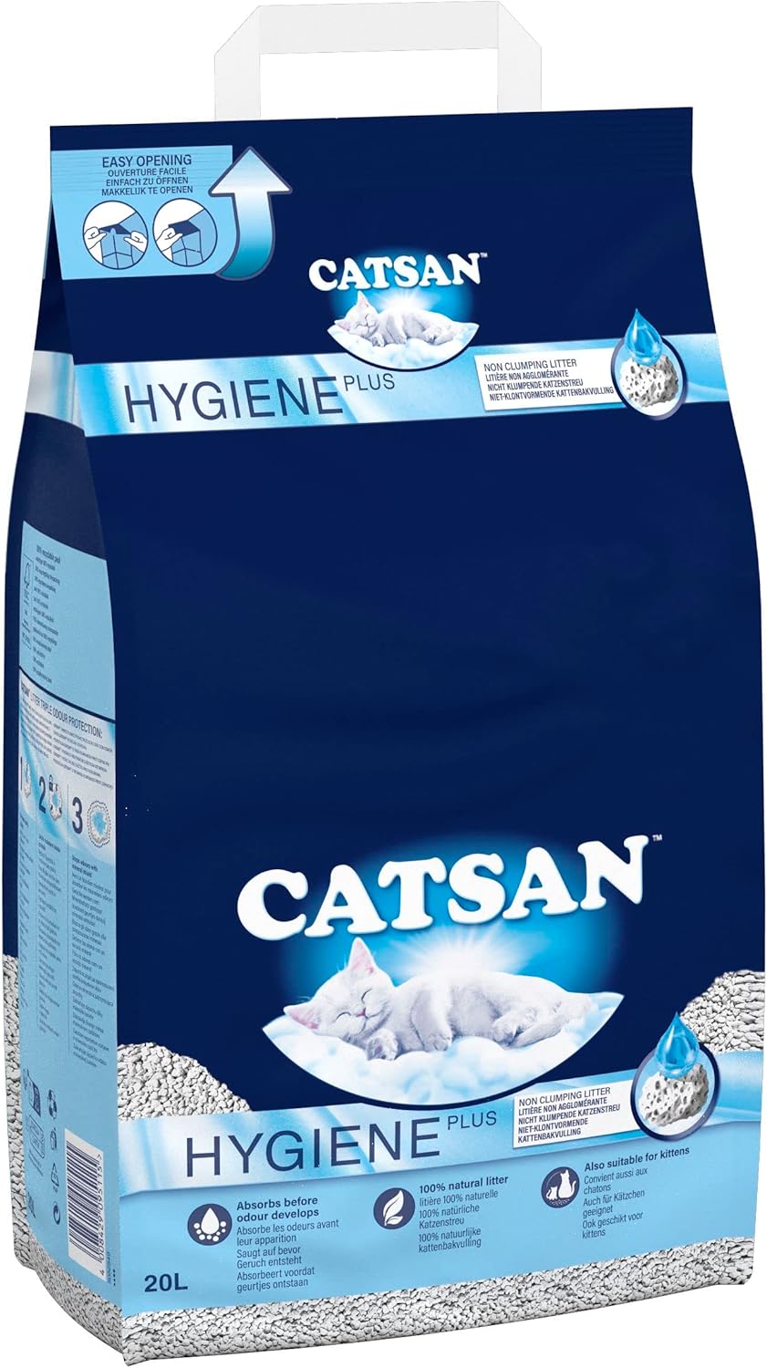 CATSAN Hygiene Plus Non - Clumping Cat Litter 20LKittyMart