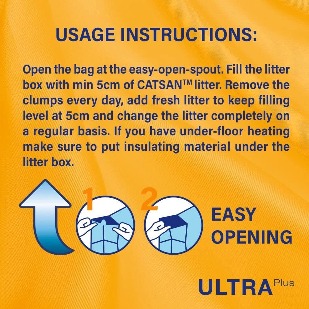 CATSAN Ultra Clumping Cat Litter – 2 x 10L | Highly Absorbent, Low - Dust, Superior Odour ControlKittyMart