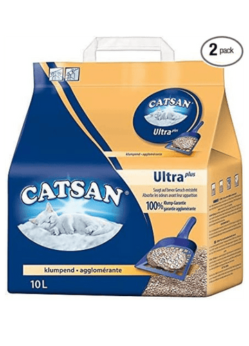 CATSAN Ultra Clumping Cat Litter – 2 x 10L | Highly Absorbent, Low - Dust, Superior Odour ControlKittyMart