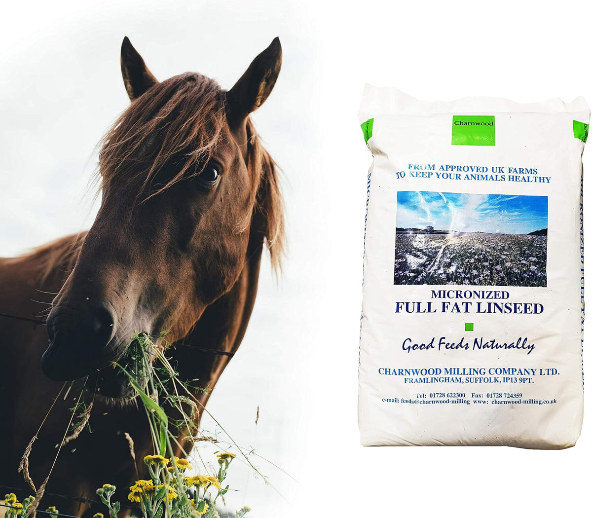 Charnwood Milling Micronised Full Fat Linseed Meal 20 KgEquine FeedKittyMart