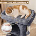 Compact Cat Tree with Condo, Perch & Sisal Scratching Posts – GreyCat Scratching PostKittyMart