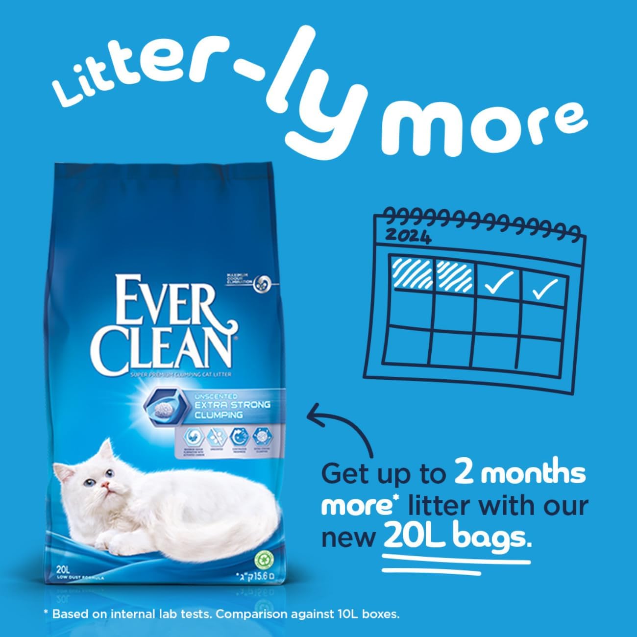 Ever Clean Extra Strong Unscented Clumping Cat Litter 20LKittyMart