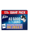 FELIX As Good As It Looks Favourites Selection in Jelly - Wet Cat Food | 120 Pouch Megapack |KittyMart