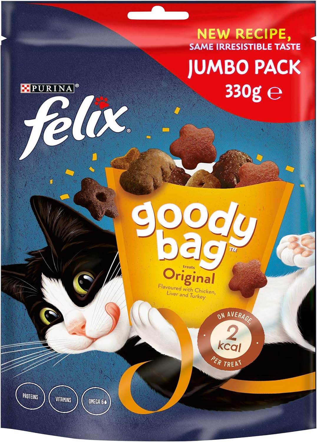 Felix Goody Bag Original Mix Cat Treats - JUMBO PACK 330g (Pack of 5)KittyMart