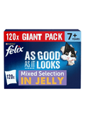 FELIX Original Senior 7+ Mixed Selection - Wet Cat Food | 120 Pouch Megapack |KittyMart