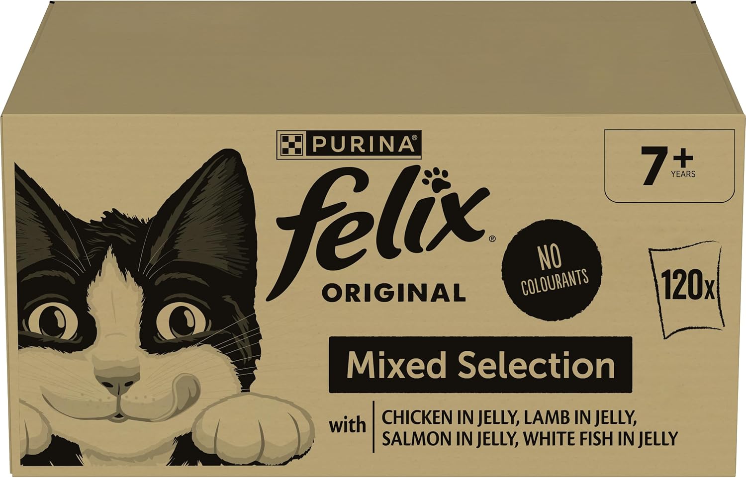 FELIX Original Senior 7+ Mixed Selection - Wet Cat Food | 120 Pouch Megapack |KittyMart