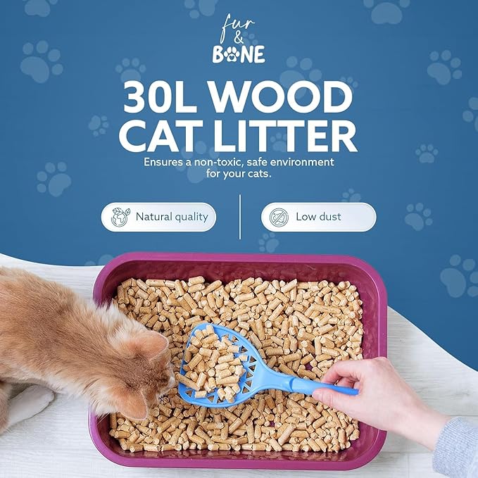 Fur & Bone Ultra Absorbent Wooden Cat Litter 2x30LKittyMart