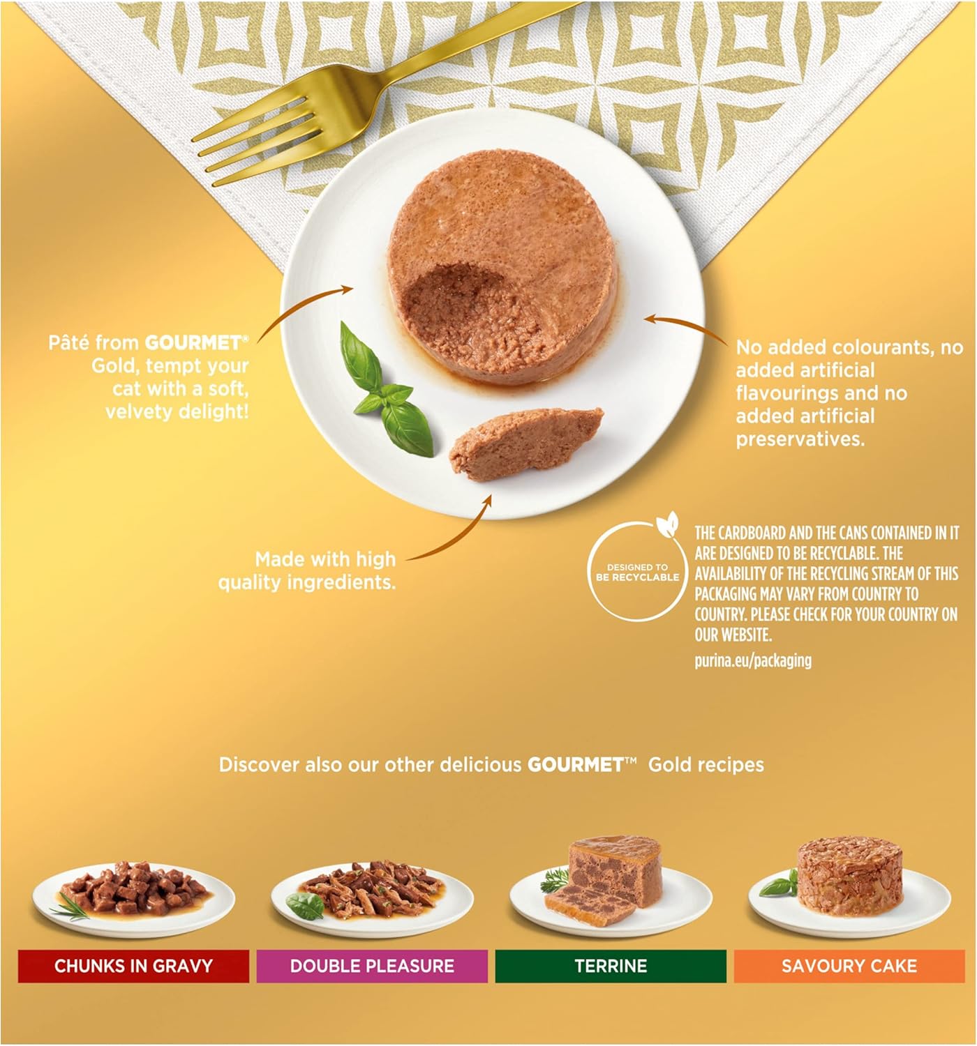 Gourmet Gold Senior Mousse Wet Cat Food – Fish & Meat Selection – 8 x 85g (Pack of 6) – High - Protein, Natural Ingredients, No Artificial AdditivesKittyMart