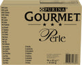 Gourmet Perle Chef’s Collection Wet Cat Food in Gravy – 4 Flavours: Turkey, Chicken, Duck & Lamb – 85g Pouches (Pack of 12/48/96) | Premium Adult Cat Food with Mini FilletsKittyMart
