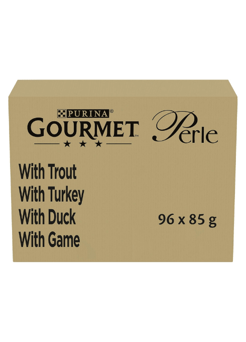 Gourmet Perle Mini Fillets in Jelly – Country Medley Wet Cat Food – 96 x 85g PouchesKittyMart