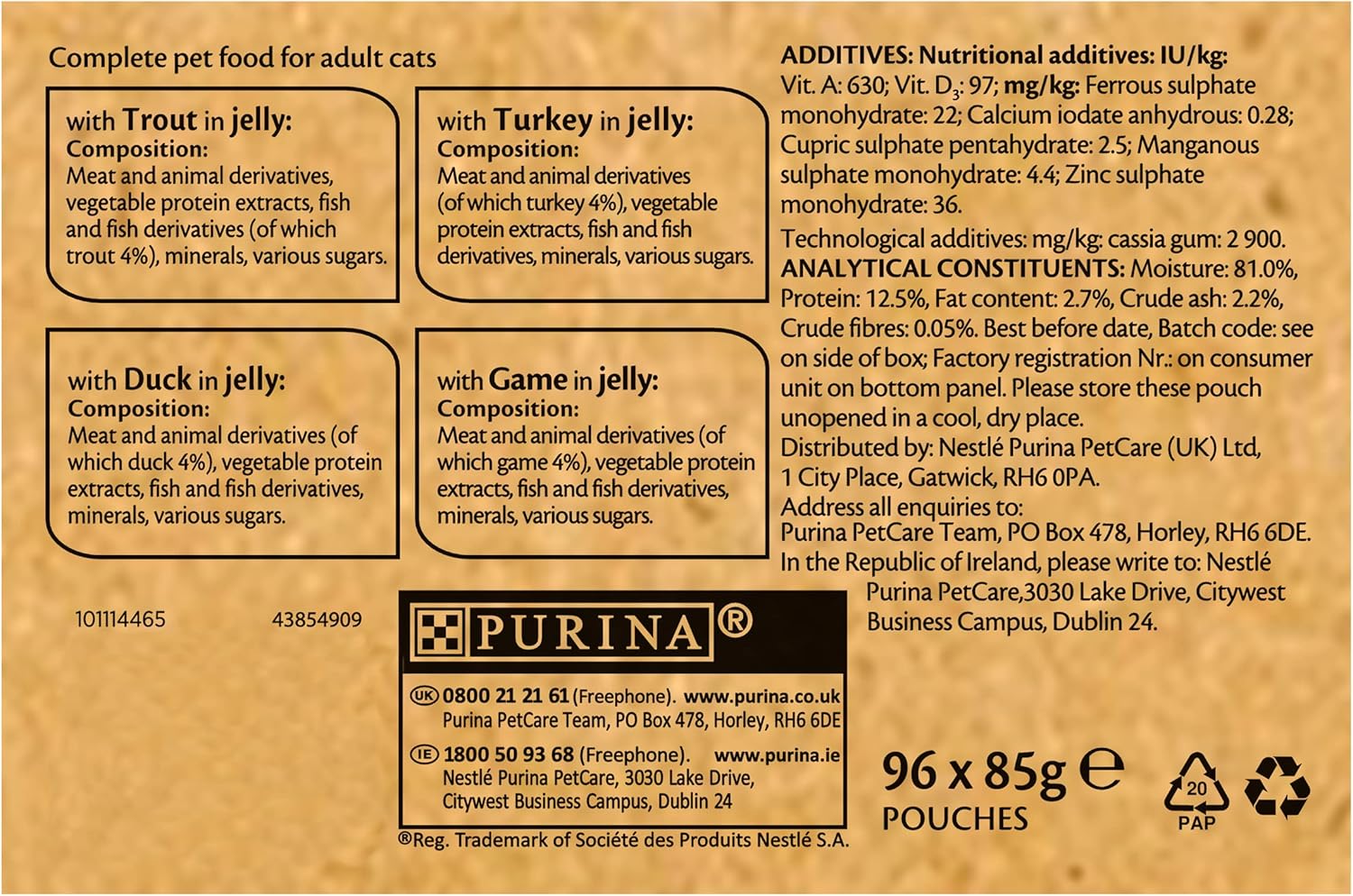 Gourmet Perle Mini Fillets in Jelly – Country Medley Wet Cat Food – 96 x 85g PouchesKittyMart