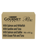 Gourmet Perle Seaside Duo Wet Cat Food in Gravy – 96 x 85g Pouches | Premium Fish Selection with Salmon & Whitefish, Tuna, Sardine, Saithe & Ocean FishKittyMart
