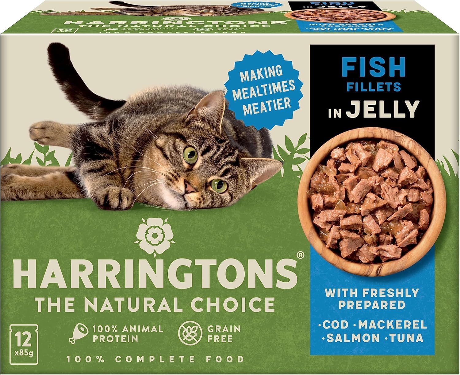 Harringtons Complete Grain - Free Adult Cat Food – Fish Selection in Jelly Mega PackKittyMart