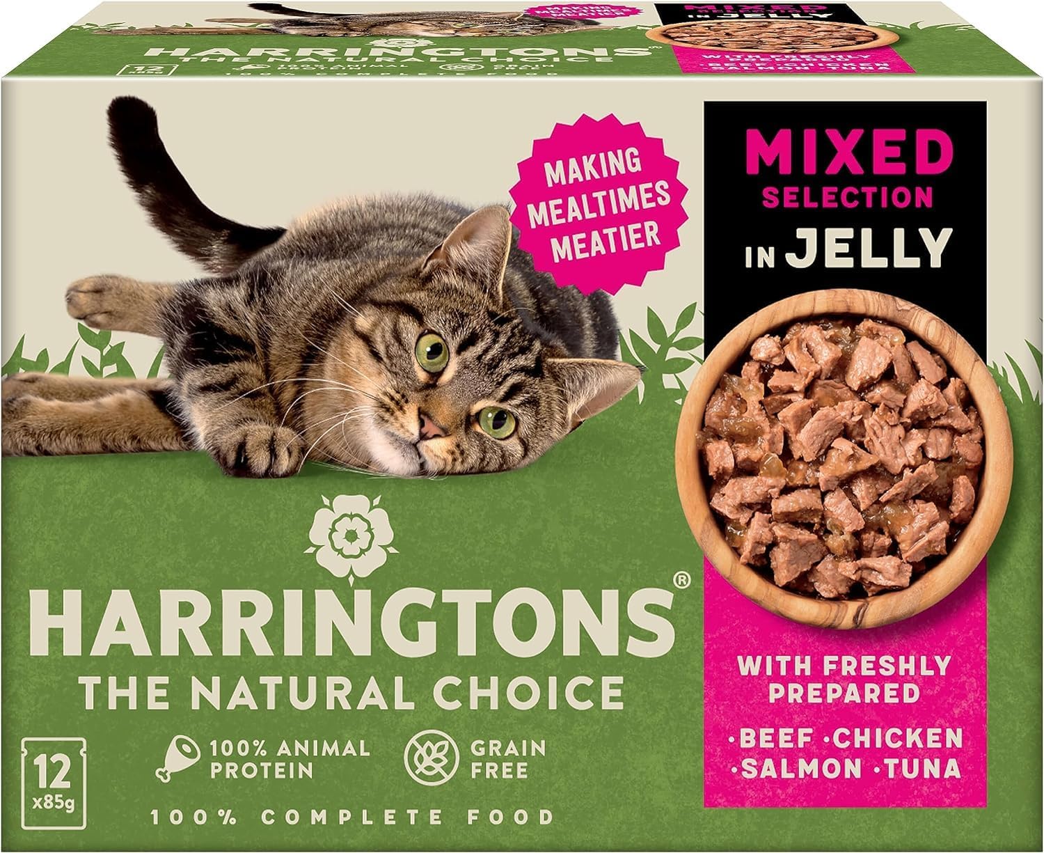 Harringtons Complete Grain - Free Adult Cat Food Mixed Selection in Jelly MegaPackKittyMart