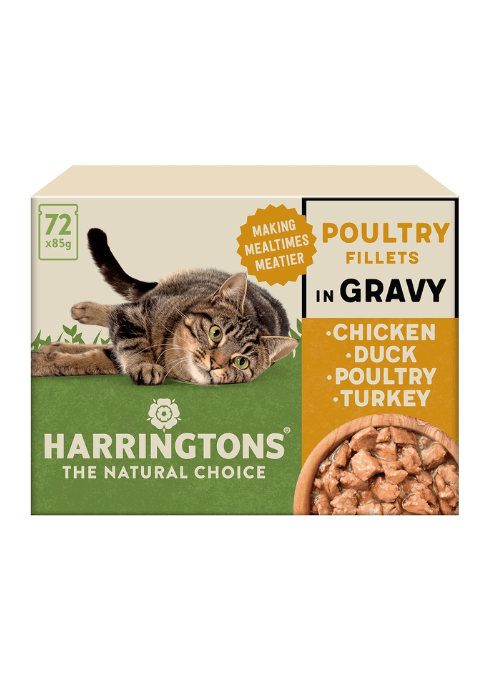 Harringtons Complete Grain - Free Adult Cat Food Poultry Selection in Gravy MegaPackKittyMart