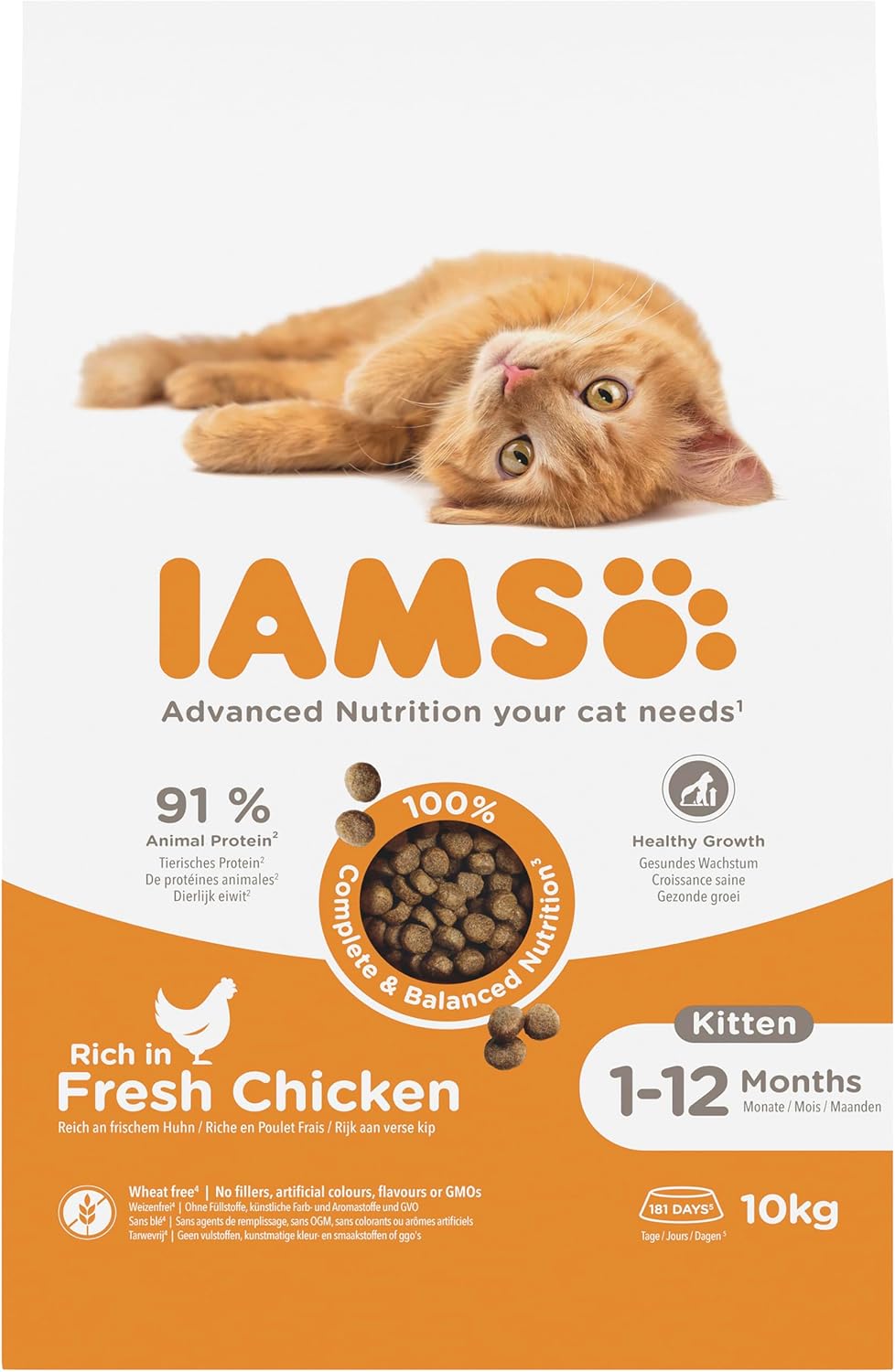IAMS Complete Dry Kitten Food with Chicken 10kgKittyMart