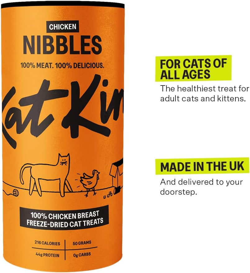 KatKin Chicken Nibbles 100% Freeze - Dried Cat Treats - 4x50gKittyMart