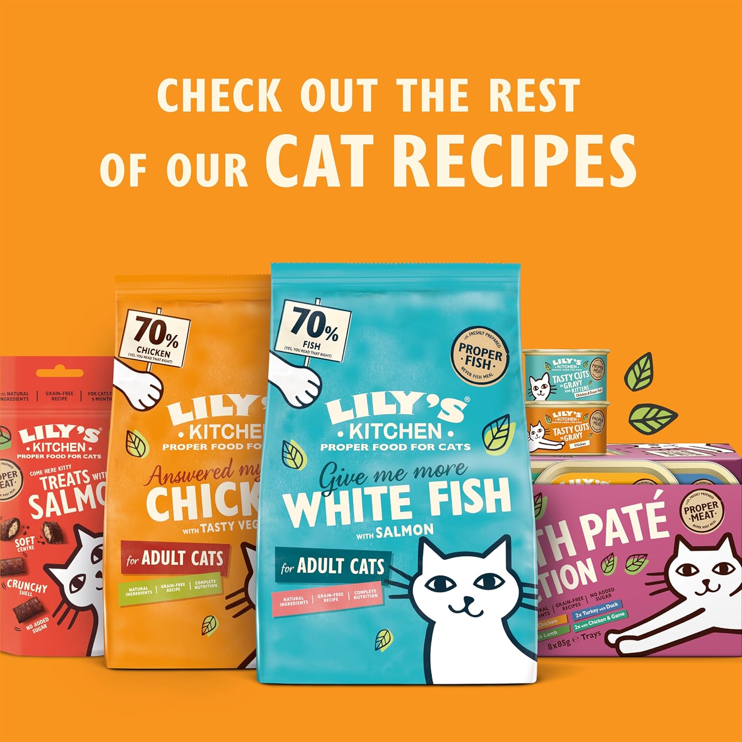 Lily's Kitchen White Fish and Salmon - Natural Ingredients Grain - Free - Dry Cat Food | 4kgKittyMart