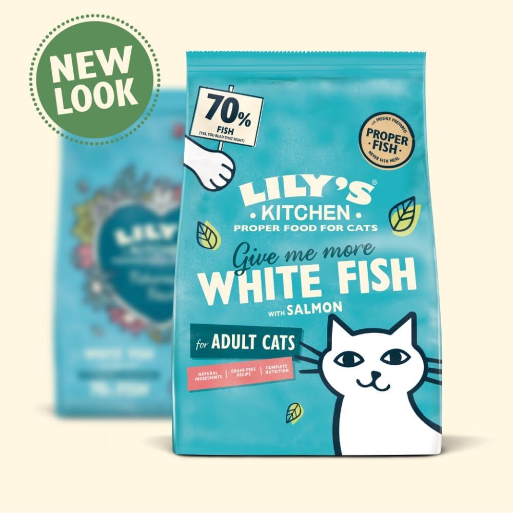 Lily's Kitchen White Fish and Salmon - Natural Ingredients Grain - Free - Dry Cat Food | 4kgKittyMart