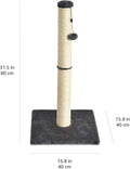 Medium Cat Scratching Post with Hanging Toy – GreyCat Scratching PostKittyMart