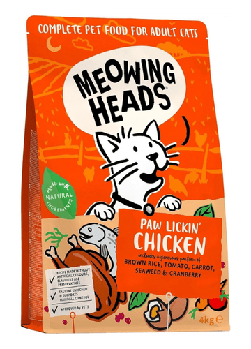 Meowing Heads Complete Dry Cat Food 4kg - Paw Lickin' Chicken - Vet ApprovedKittyMart