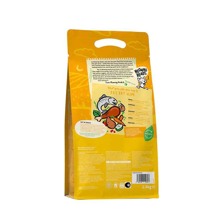 Meowing Heads Fat Cat Slim – Reduced - Calorie Dry Cat FoodKittyMart