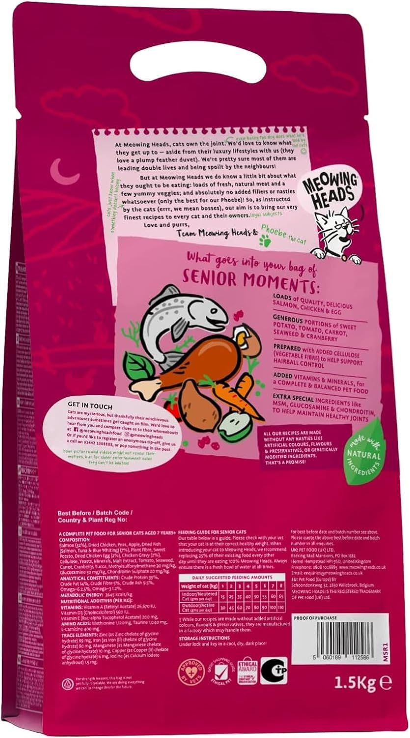 Meowing Heads Senior Moments – Dry Cat Food for Senior CatsKittyMart