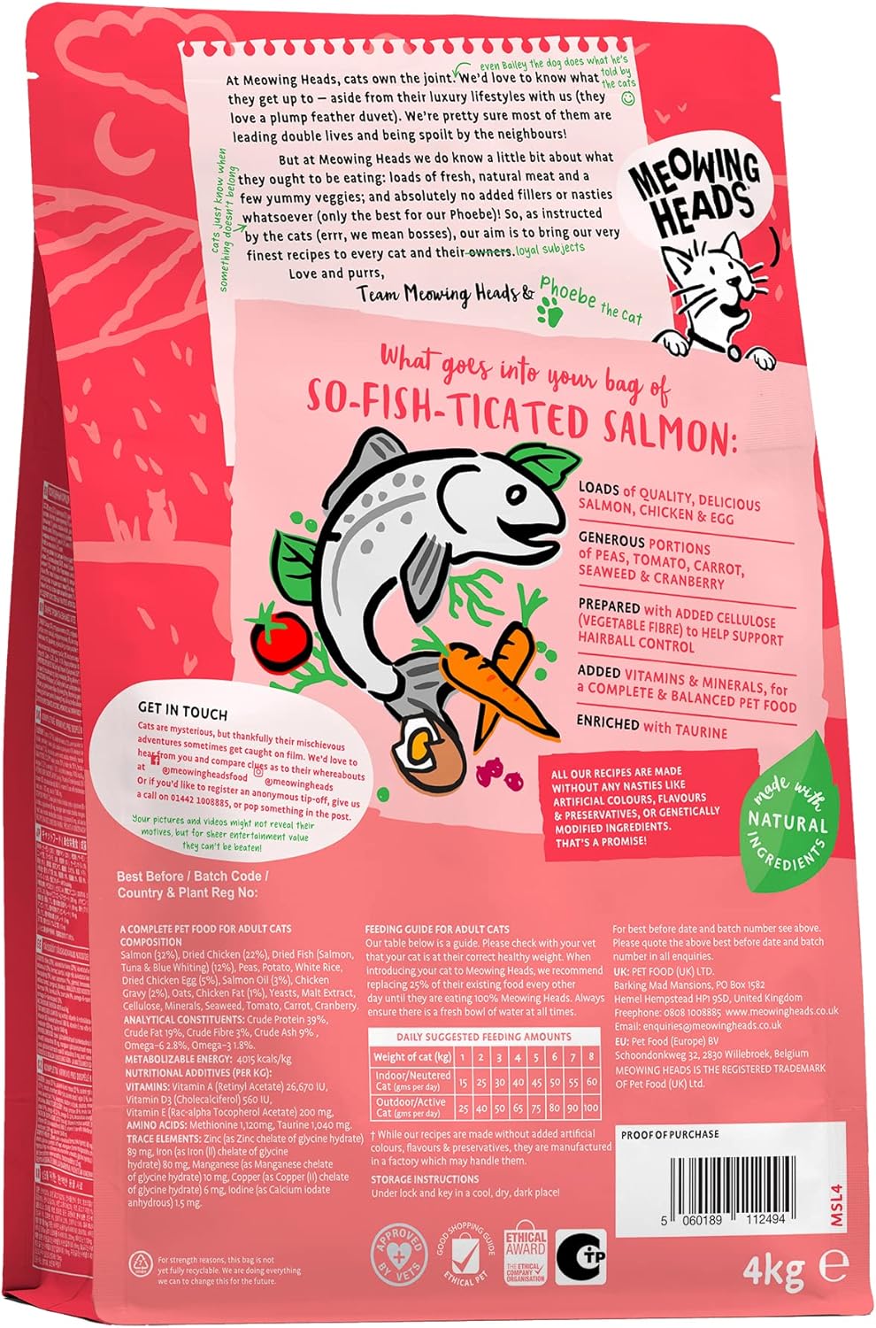 Meowing Heads So - Fish - Ticated Salmon – Dry Cat FoodKittyMart