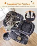 Multi - Level Cat Tree with Condo, Perches & Scratching Posts – GreyCat Scratching PostKittyMart
