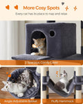 Multi - Level Cat Tree with Condo, Perches & Scratching Posts – GreyCat Scratching PostKittyMart