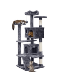 Multi - Level Cat Tree with Condos, Perches & Scratching Posts – GreyCat Scratching PostKittyMart