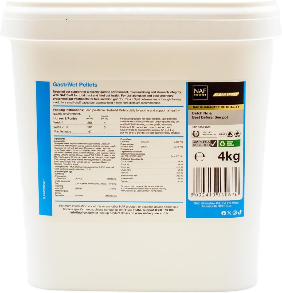 NAF Five Star GastriVet – Advanced Stomach Support for Horses 4kgEquine FeedKittyMart