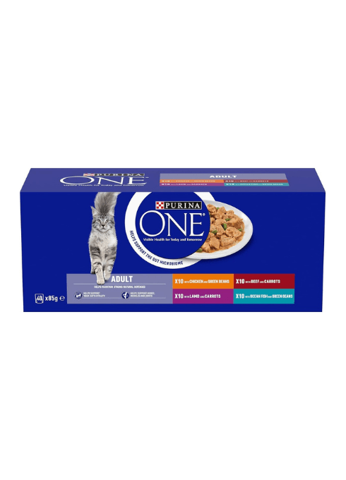PURINA ONE Mini Fillets Mixed Selection in Gravy - Wet Cat Food | 80 Pouch MegaPack |KittyMart