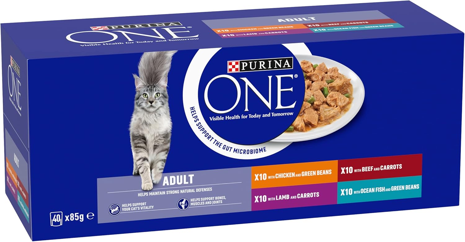 PURINA ONE Mini Fillets Mixed Selection in Gravy - Wet Cat Food | 80 Pouch MegaPack |KittyMart