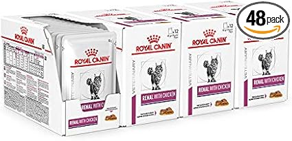 ROYAL CANIN Renal Veterinary Health Nutrition Cat Food Wet Chicken 48 x 85g pouchesKittyMart