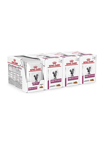 Royal Canin Renal Veterinary Wet Cat Food Chicken 48x85g - Kidney SupportKittyMart