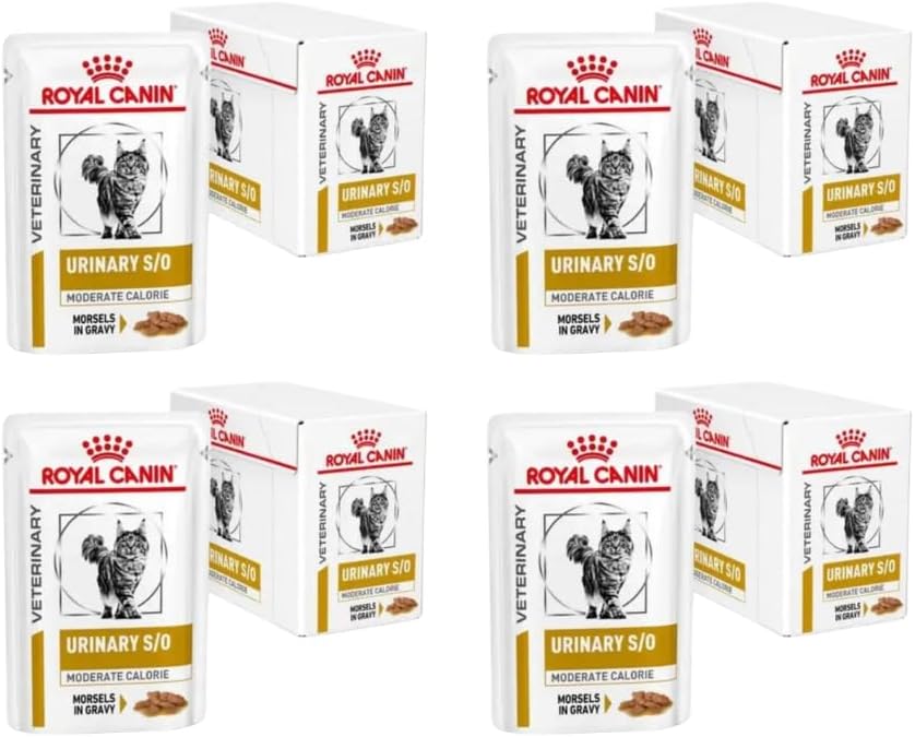 Royal Canin Veterinary Diet Feline Urinary S/O Moderate Calorie Gravy Pouches 48 x 85gKittyMart